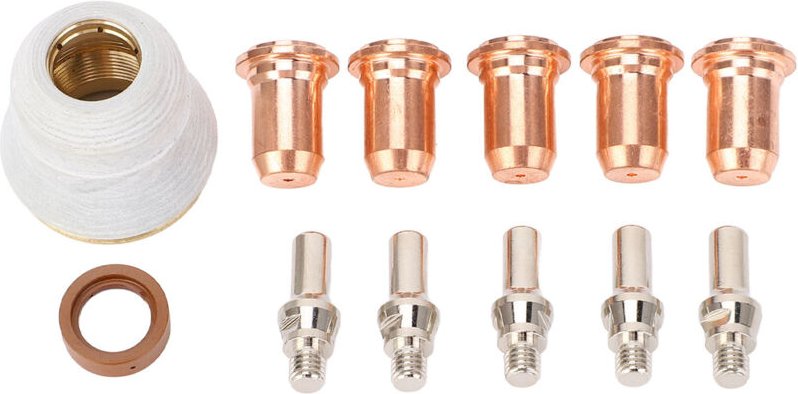 Schneidbrenner, zuverlässiges Elektrodendüsen-Set für PT 60 IPT 40, Schutzkappe und Drehring, Ersatzteile für den profes...
