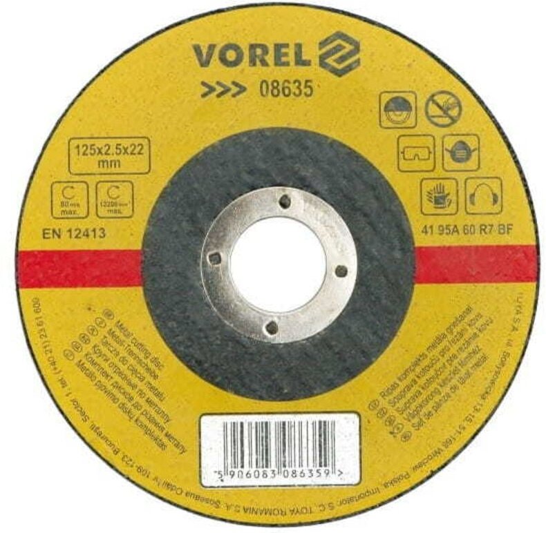 VOREL METALL-TRENNSCHEIBE 125 x 1,0 x 22,2 mm 08631