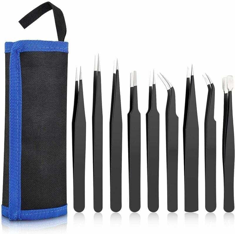 Gehärtete und hochelastische Pinzette, 1,5 mm, gekürzt, 9er-Set