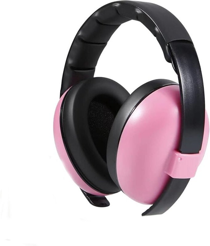 Baby-Gehörschutz-Kopfhörer – Geräuschunterdrückung – 0–3 Jahre Rosa Baby-Ohrenschützer