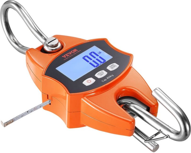 Vevor - Kranwaage 0,15 bis 400kg Digital Hängewaage lbs/kg/N Zugwaage 0,05kg Genauigkeit Wildwaage Industriewaage LCD-Di...
