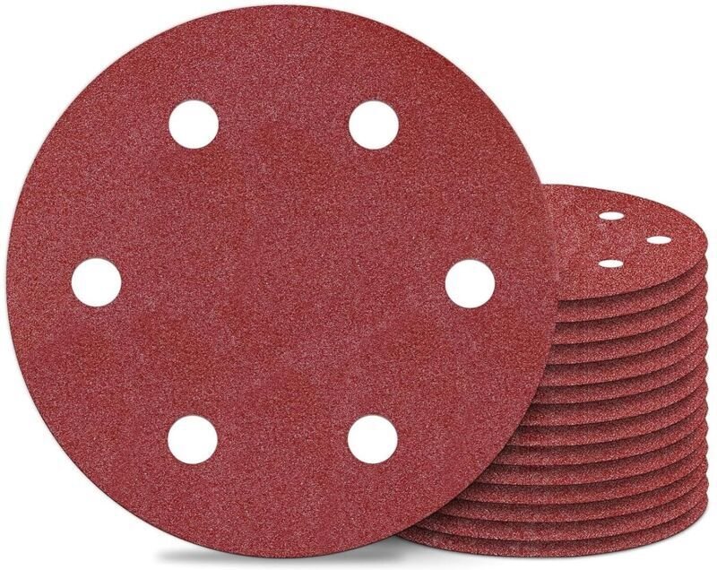 25-teiliges Set mit 225-mm-Schleifscheiben, 180er Körnung, Schleifscheiben für Langhalsschleifer, 6-Loch-Trockenbauschle...