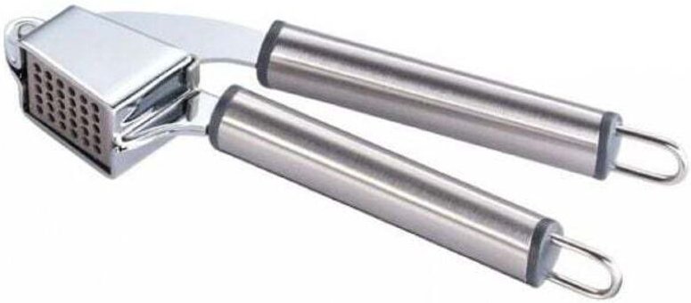 Knoblauchpresse aus Edelstahl, manuelle Knoblauchpresse, Küchenutensil, 6 x 19,5 cm