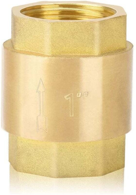 Rückschlagventil aus Messing, 1"-Gewinde für Ein- und Auslass, geeignet für Pumpen, Brunnen, Waschmaschinen