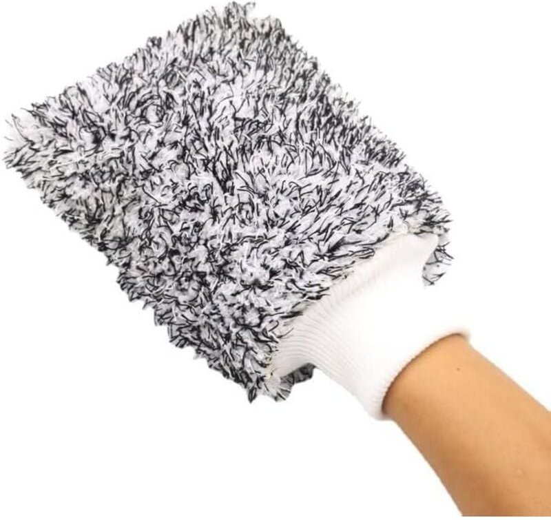 Hochwertiger Mikrofaser-Autowaschhandschuh, extrem saugfähig für kratzfreie Reinigung, dicker, doppelseitiger Plüsch