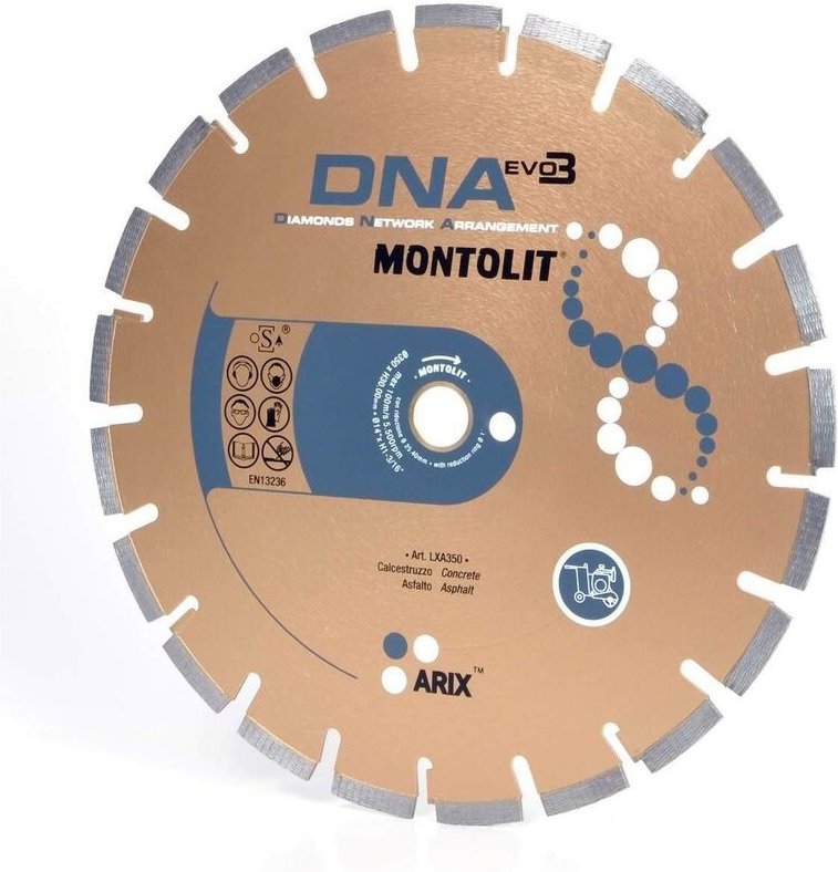 Diamantscheibe 350 Mm Fž£r Beton Asphalt Montolit Dna Lxa350