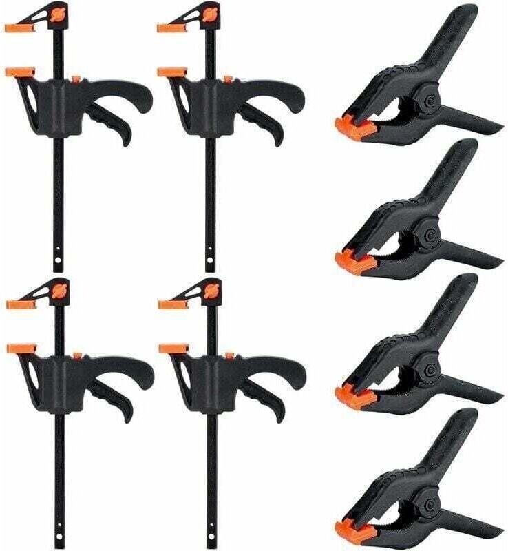 8 Pièces Serres Joints Rapide Pince à Ressort pour Travail du Bois et Artisanat