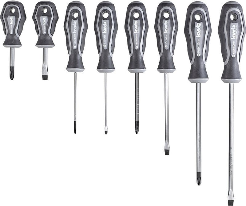 KWB - Einhell 49141195 Schraubendreher-Satz 8-teilig, Chrom-Vanadium matt