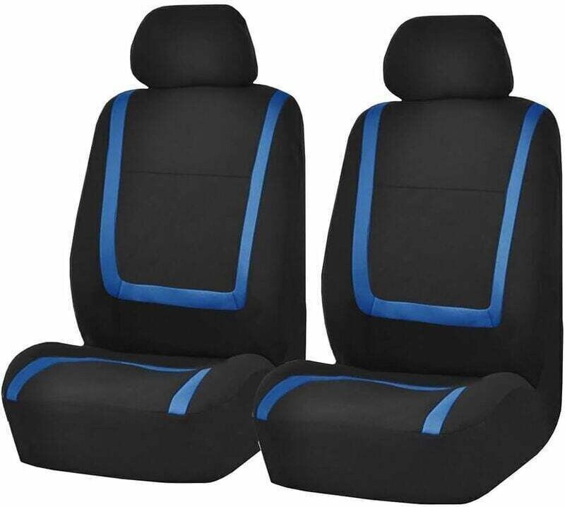 Universal-Autositzbezug-Set, Universal-Autositzbezüge für Fahrer und Beifahrer, Zubehör für die Innenraumgestaltung (Bla...