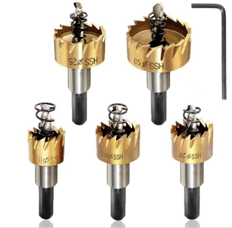 Metall-Lochsäge, Lochsäge, Kobalt-HSS-Lochsäge, ø 16 mm, 18,5 mm, 20 mm, 25 mm, 30 mm, Hochgeschwindigkeits-Legierungsst...