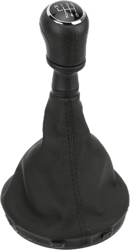 Eosnow Auto-Schaltknauf-Abdeckung, PU-Leder, Schwarz, Ersatz für Transport Multivan Caravelle T5 T6 2003-20116 Speed