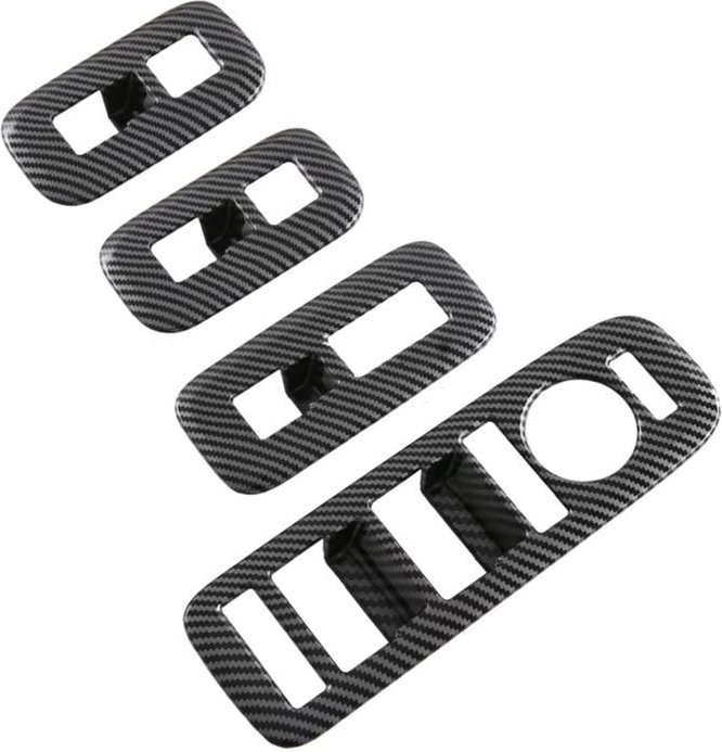 Für MX5 2024 LHD Carbon Fiber Auto Fensterheber Schalter Tasten Abdeckung Trim Zubehör