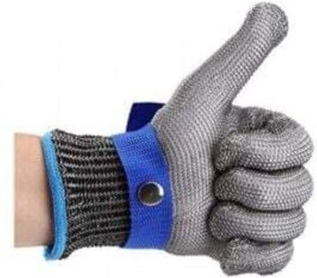 (XL) Schnittfeste Handschuhe aus Edelstahl, Sicherheitshandschuhe, Schutzstufe 5