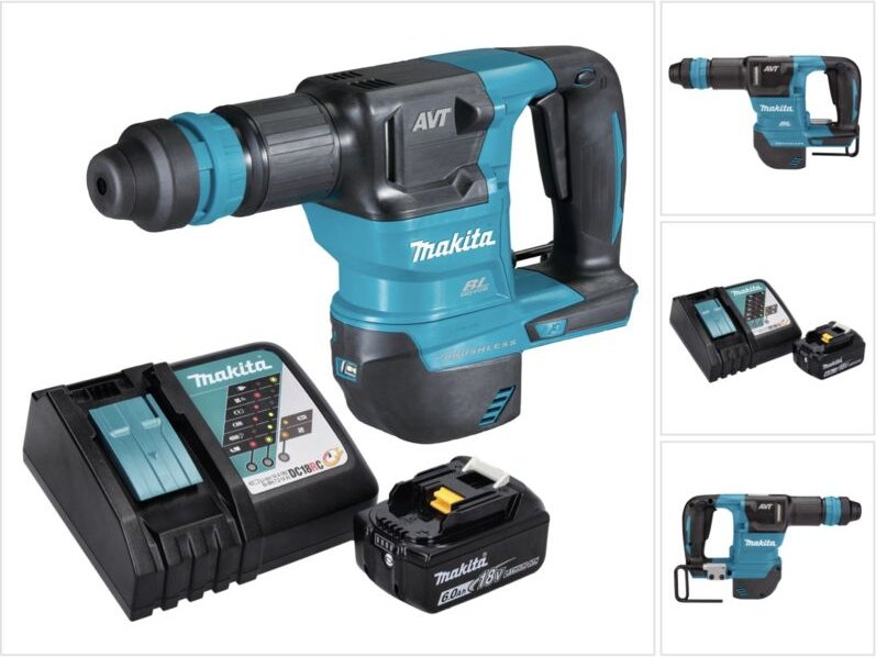 Makita DHK 180 RG1 Akku Meißelhammer 18 V 3,1 J SDS Plus Brushless + 1x Akku 6,0 Ah + Ladegerät