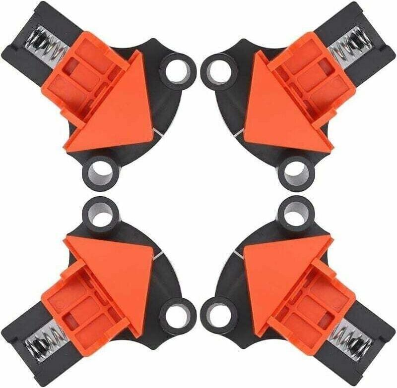 Winkelklemmen, Winkelschraubstöcke, 90-Grad-Winkelklemmen, 4-teiliges verstellbares Winkelschraubstock-Set für die Holzb...