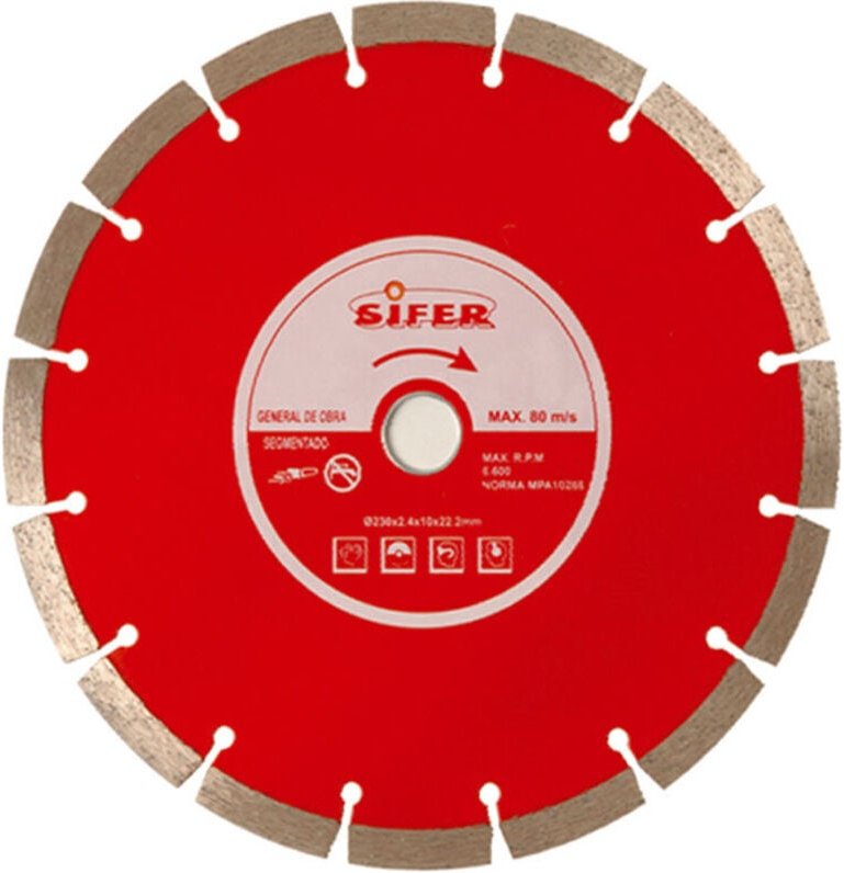 Diamond Disc 115 Pad 10 mm segmentiert rot 1443110 - Sifer