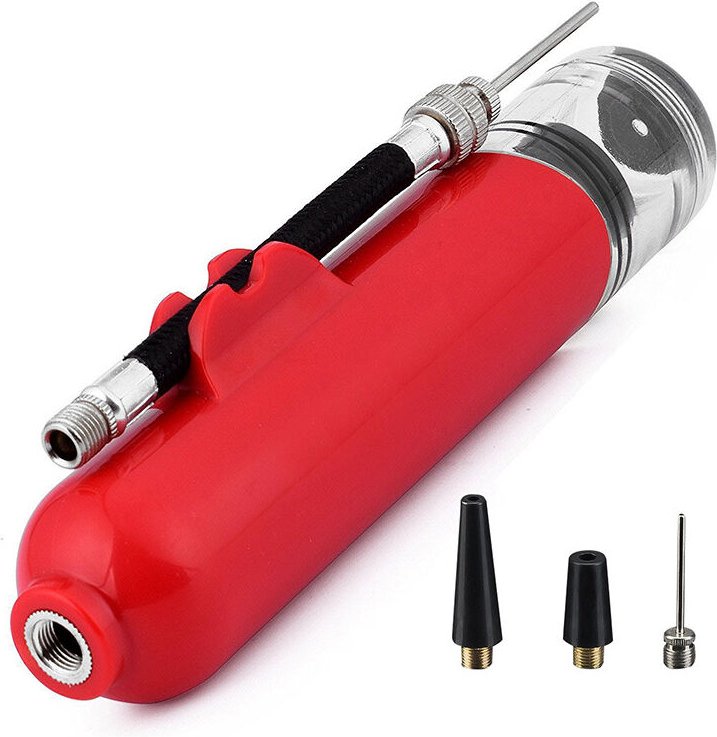 Ballpumpe mit Nadeln, Mini-Handluftpumpe, tragbares Zweiwege-Push-and-Pull-Aufblassystem für Basketball, Yoga-Ball und a...