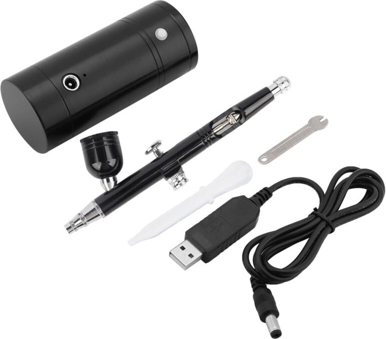 Aluminium -Airbrush -Set -Sprühpistole, 0,3 mm usb -Luftkompressor, Zeichnung für Modell, die Kuchendekoration Tattoo ma...