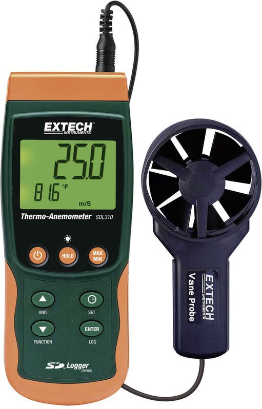 Extech - Anemometer SDL310 0.4 bis 25 m/s