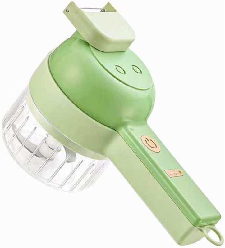 4-in-1 tragbares elektrisches Gemüseschneider-Set, Hand-Küchenmaschine, Hand-Gemüseschneider, multifunktionaler kabellos...