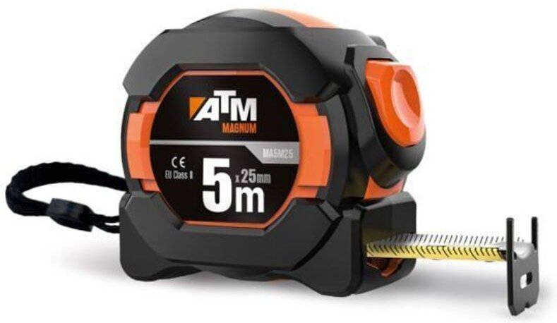 Flexometer 5 m - ATM - 5 m x 25 mm - Multicolor - Präzision - Kompakt - Robust - Einfach zu bedienen