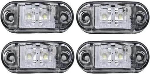 Qiedie - Stück LED-Seitenschildleuchte, 12 V/24 v, vorne und hinten, wasserdichte Anzeigelampe, Positionsseitenlicht für...