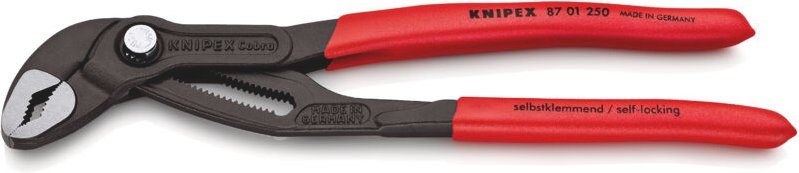 Knipex - Wasserpumpenzange Cobra 87 01 250 Kunststoff überz., atramentiert, 250 mm