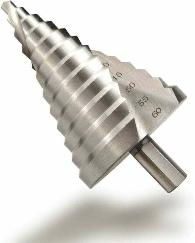 HSS-Stufenbohrer, 6–60 mm, spiralförmiger konischer Schlitz, 12 Stufen, Fräser zum Schraubenzieherbohren in Stahl, Messi...