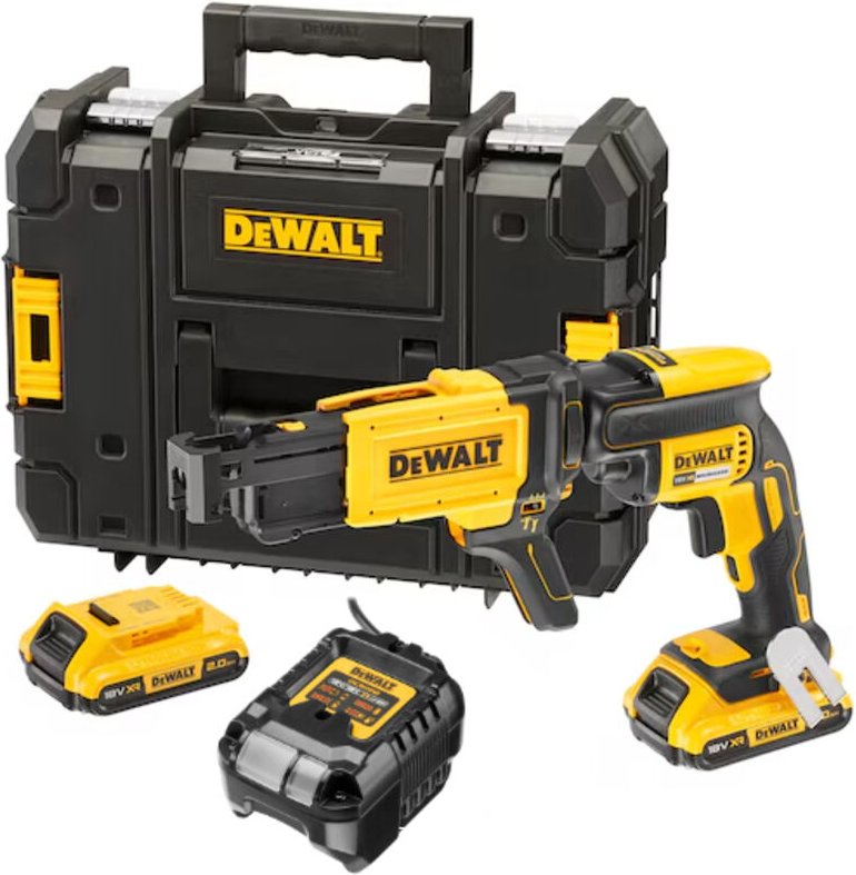 Akku-Schnellbauschrauber-Set DCF620D2K, 18V, 2x 2,0Ah und Ladegerät inkl. Magazinvorsatz - Dewalt