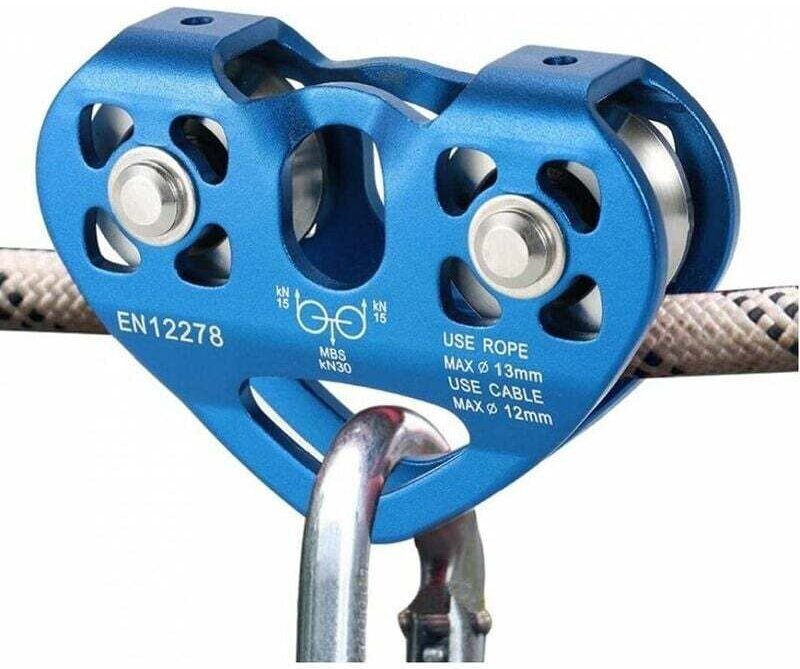 30 kN Seilzug-Tandemkletterwagen mit Karabiner für Seil