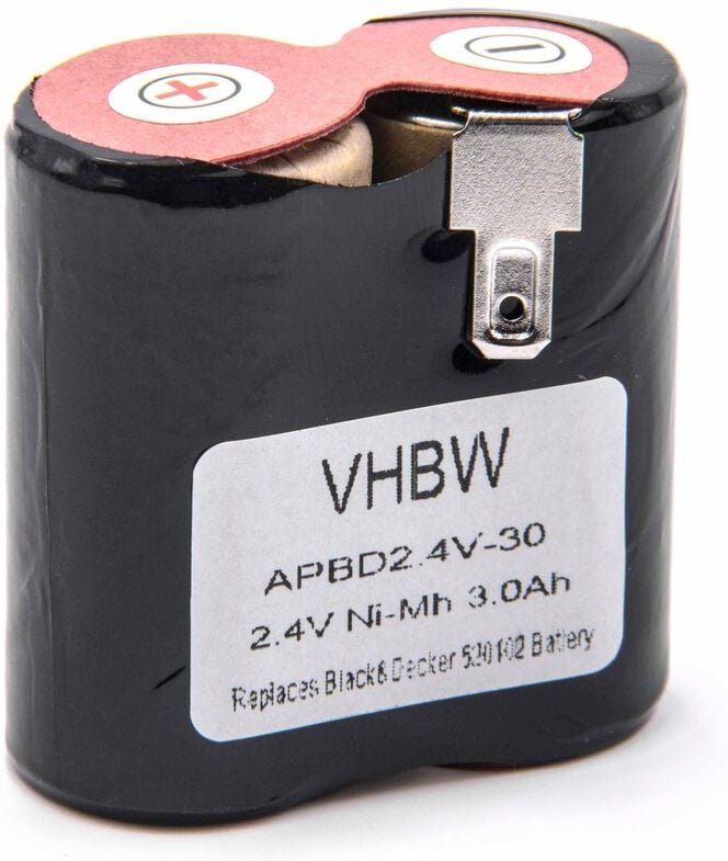 Vhbw - Akku kompatibel mit Black & Decker Classic HC400 Home Cleaner Heimroboter (3000 mAh, 2,4 v, NiMH) - Ersatz für 52...