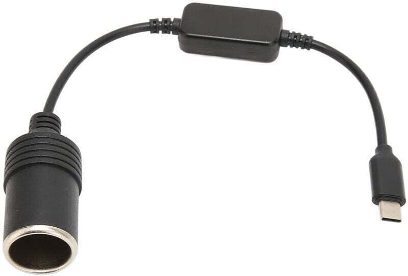 5V USB-C Stecker auf 12V Kfz-Zigarettenanzünderbuchse Netzteil-Konverter, USB auf 12V DC Adapter für Kfz-Fahrrekorder un...
