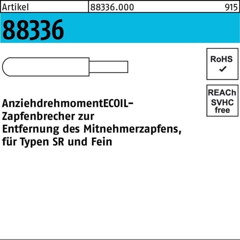 Zapfenbrecher r 88336 M18 Stahl 1 Stück Amecoil