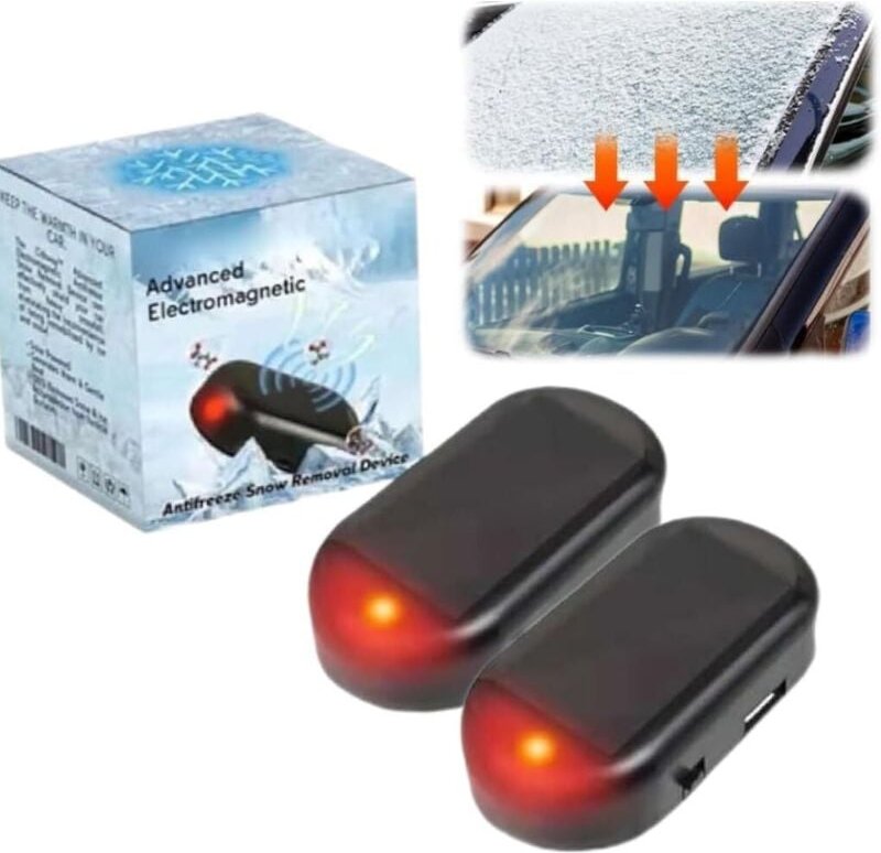 Set mit 2 elektromagnetischen Frostschutzgeräten für Autos, elektromagnetischer Auto-Entfroster, elektromagnetischer Aut...