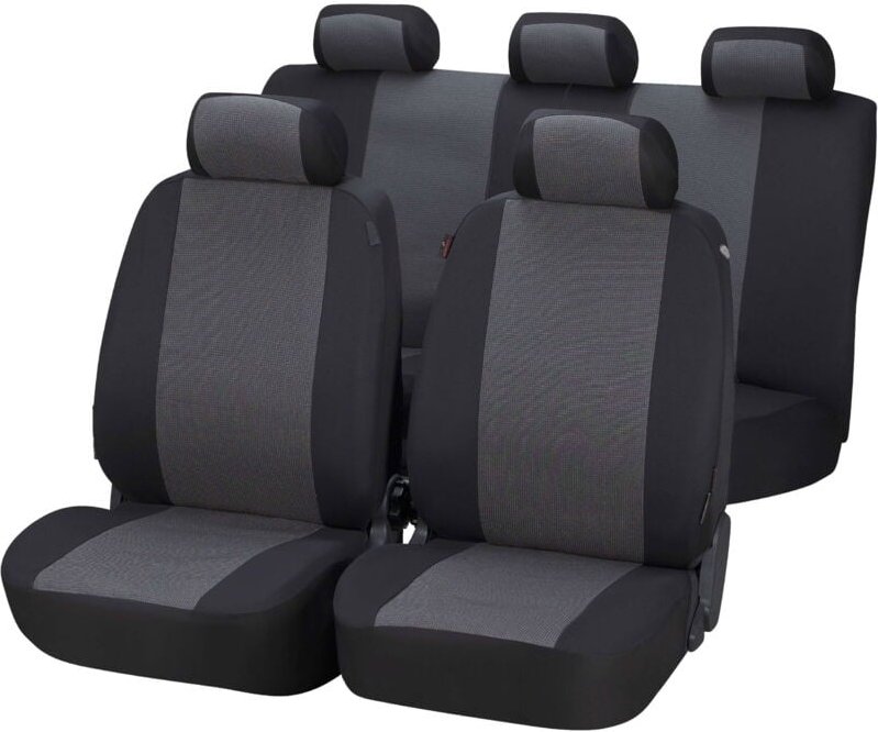 Walser - Autositzbezüge Pineto grau Komplett Set 15-teilig Sitzbezug