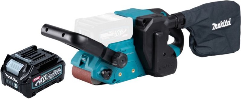 Makita BS 001 GD1 Akku Bandschleifer 40 V max. 76 x 533 mm Brushless + 1x Akku 2,5 Ah - ohne Ladegerät