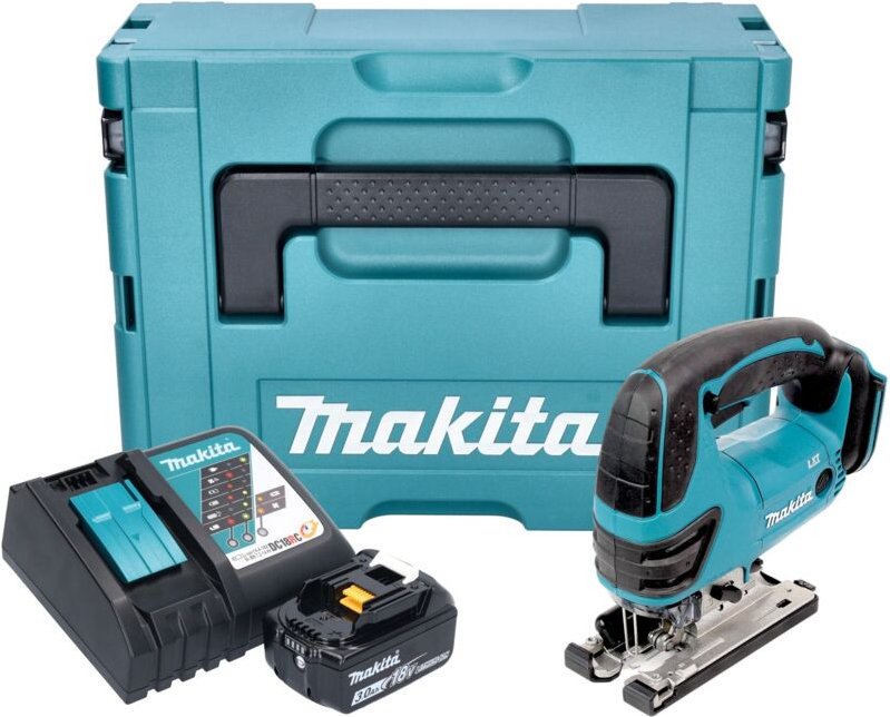 Makita DJV 180 RF1XJ Akku Stichsäge 18 V 135 mm + 1x Akku 3,0 Ah + Ladegerät + Makpac