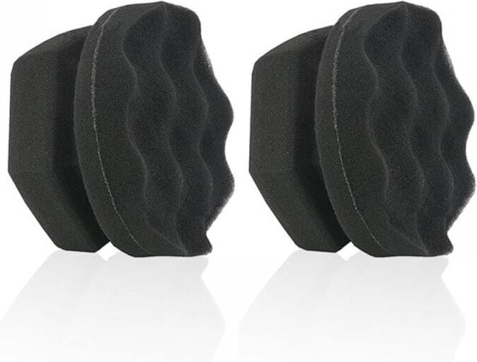 Set mit 2 großen, gewachsten Baumwollapplikatorbürsten für Autoreifen, Komposit-Polierschwamm, Autopolierapplikator