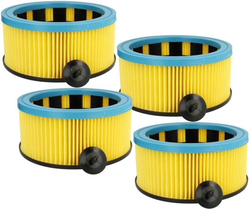 4x Faltenfilter kompatibel mit Starmix nts eSwift A-1232 ehb, nts serie, nts eSwift AR-1220 ehb Staubsauger - Patronenfi...