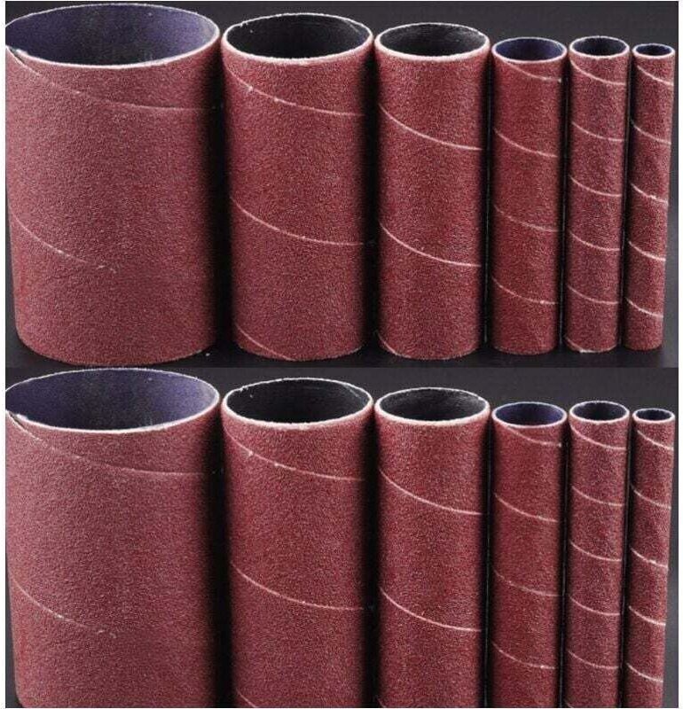 12 Schleifhülsen Ø 12/20/25/38/55/80 mm – Körnung 80+120 – OSM100/600 Oszillationsschleifer – Zubehör – Verbrauchsmateri...