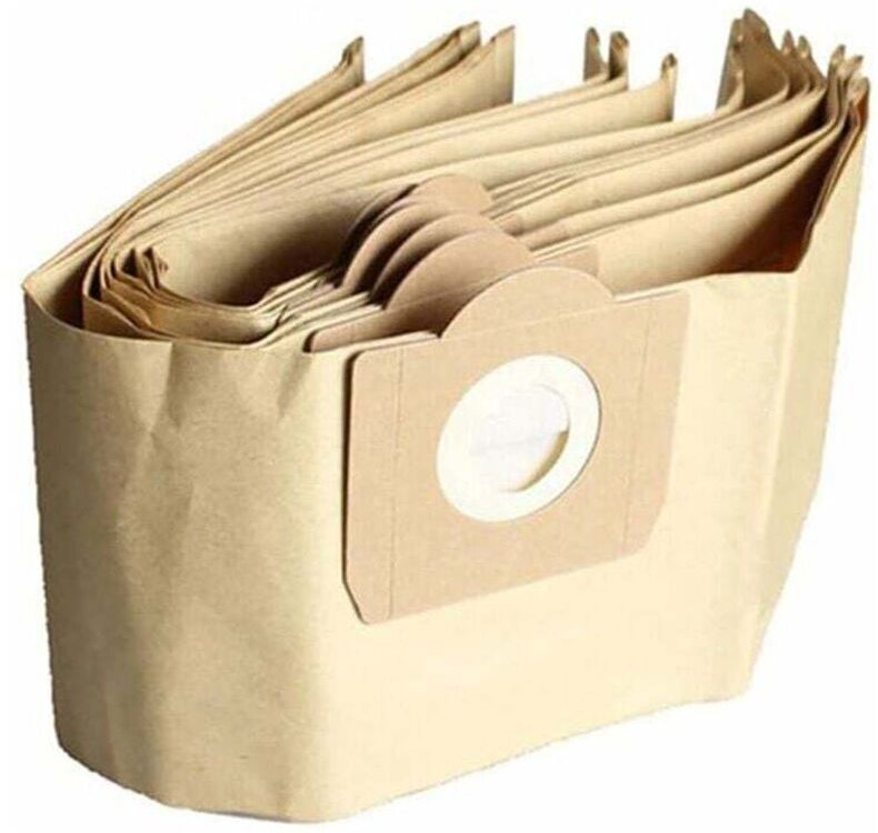 Kärcher WD3 Staubsaugerbeutel, 5er-Packung gerade Staubsaugerbeutel für Kärcher WD3, WD 3 Premium, WD3200, WD3500P, A220...