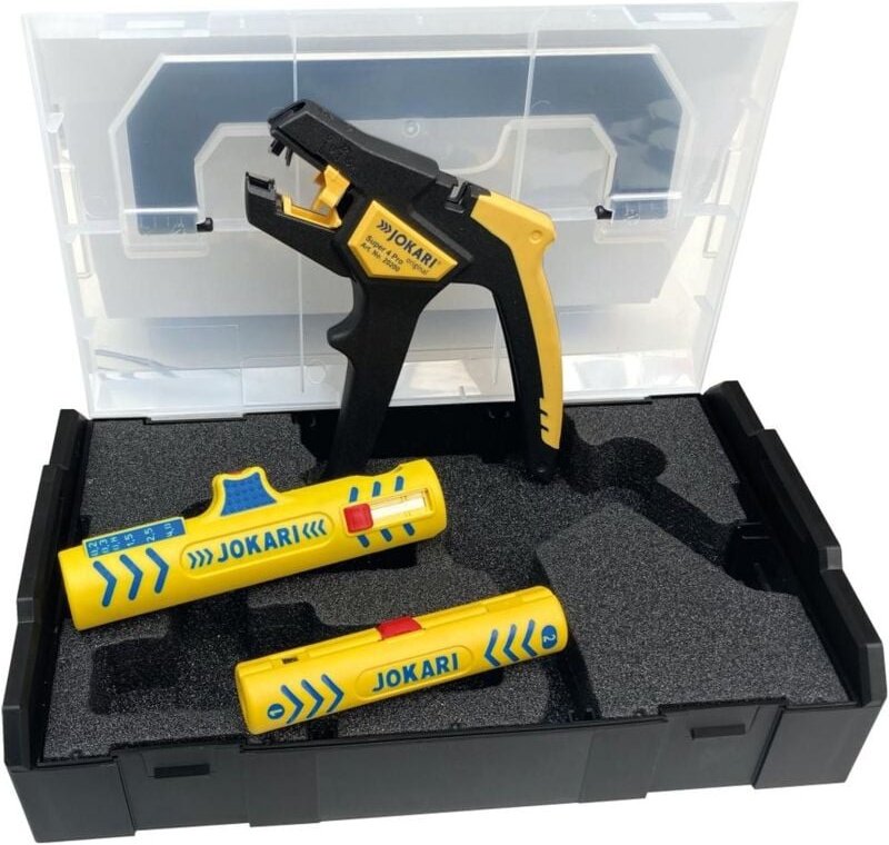Jokari - Kabelverarbeitungs-Set 3-teilig Super 4 Pro, Coaxi No. 1, secura No. 15