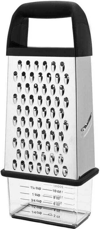 Râpe à fromage avec récipient, râpe de cuisine en acier inoxydable, compatible lave-vaisselle.