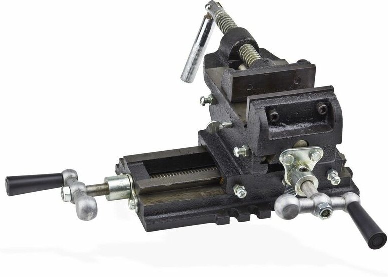 Dema - 2-Achsen Maschinenschraubstock Schraubstock 75 mm Backenbreite Koordinaten Tisch