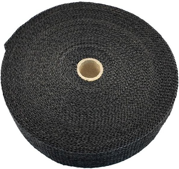 Cyslmuk - 5 m schwarzes hochwärmeisolierendes Auspuffrohr-Wickelbandgewebe für Auto und Motorrad