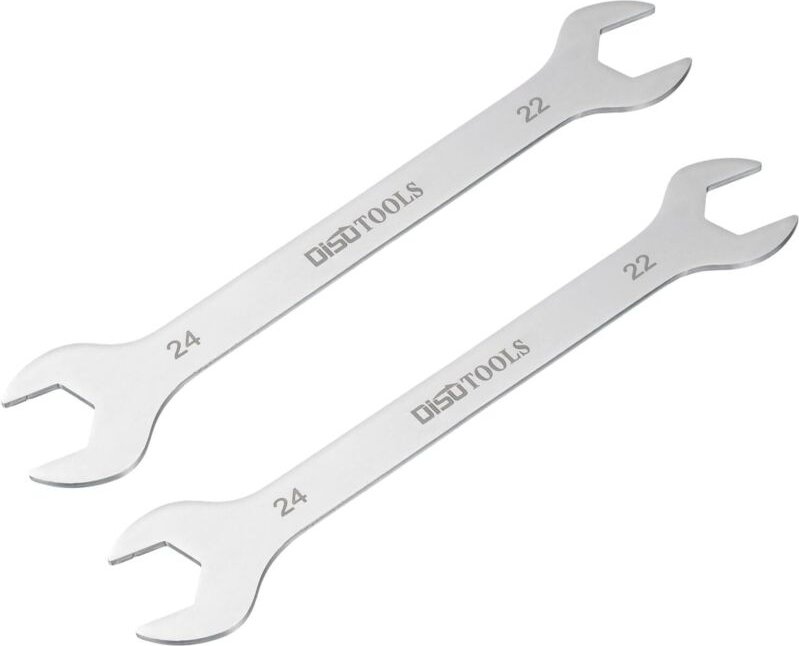 2-teiliger Maulschlüsselsatz, 22 mm x 24 mm, metrisch, sandgestrahlter Edelstahl 3Cr13, Doppelschlüssel für Haushaltswar...