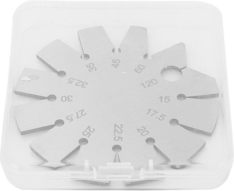 Eosnow Abschrägungswinkelmesser aus Edelstahl für schräge Kanten, Winkelmesser für Messerklingen mit den Maßen 15–120 Gr...