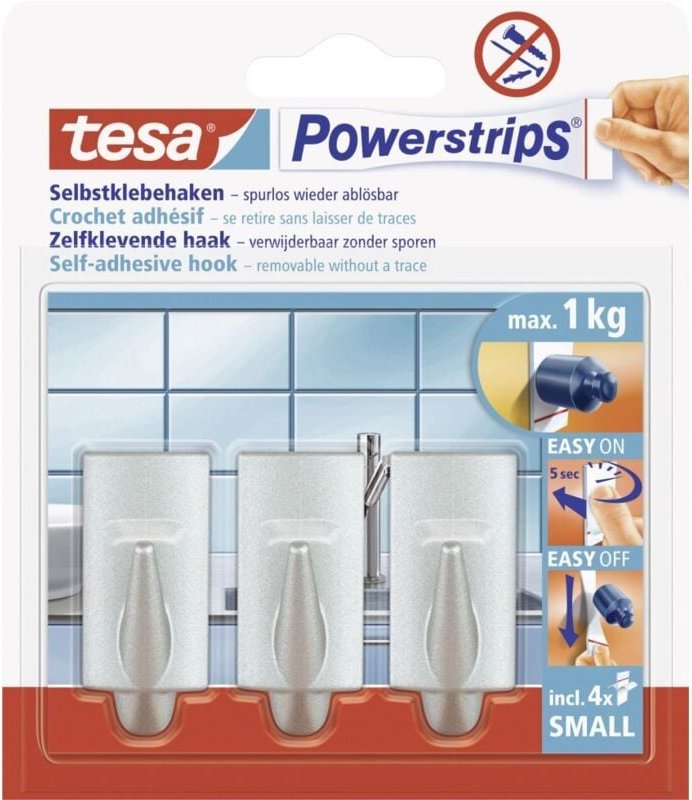 Haken Powerstrip Small chrom Haken - Tesa