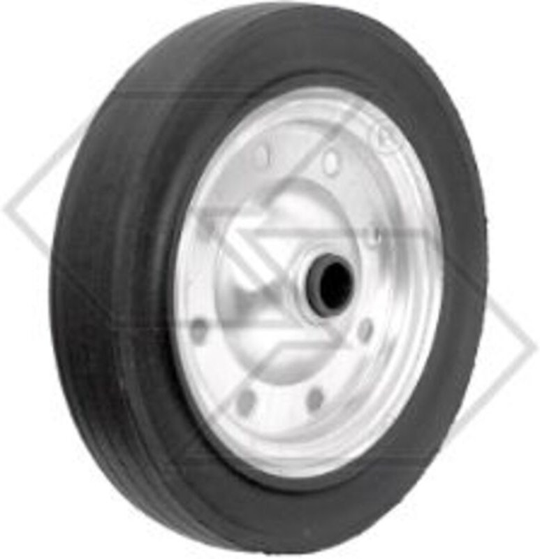 Vollgummirad mit Metallscheibe Landmaschine Ø 20mm Lochweite 58mm