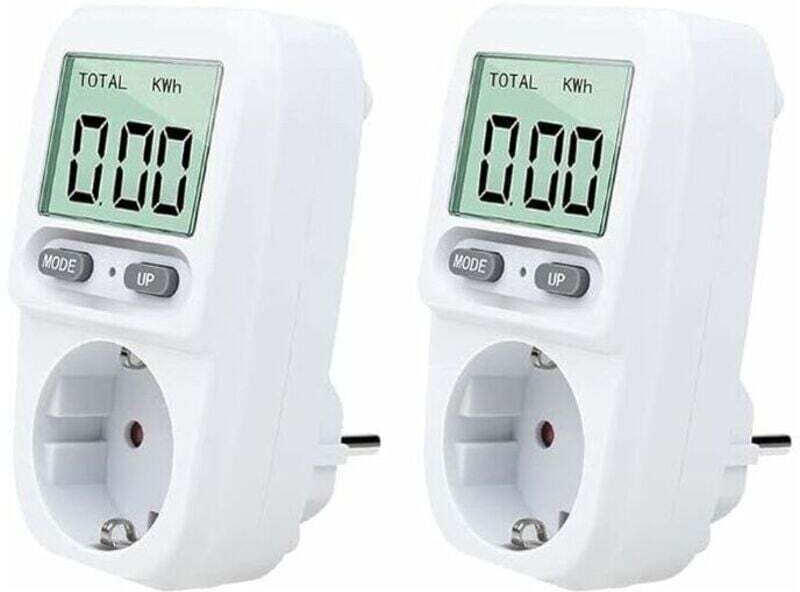 Vtizikl Tigrezy 2PC Wattmetre Prise, Intelligente Portable Prise Compteur D'énergie avec L'écran D'affichage à Cristaux ...